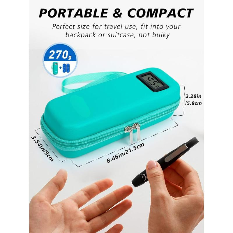 Insulin Cooler Travel Case with Temperature Display, Refrigerated Cooler Travel Case Diabetic Travel Case