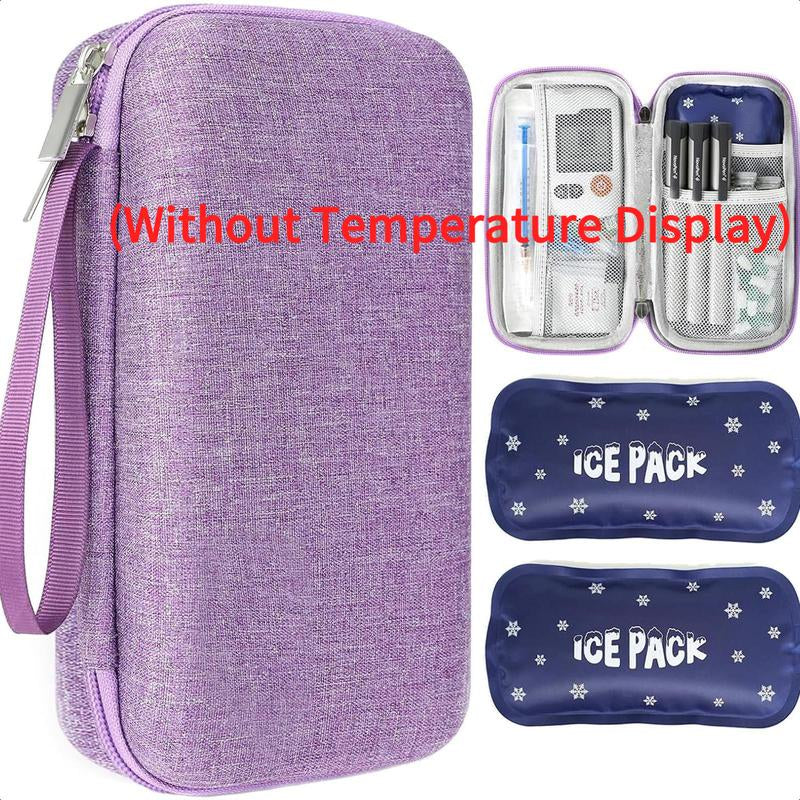 Insulin Cooler Travel Case with Temperature Display, Refrigerated Cooler Travel Case Diabetic Travel Case
