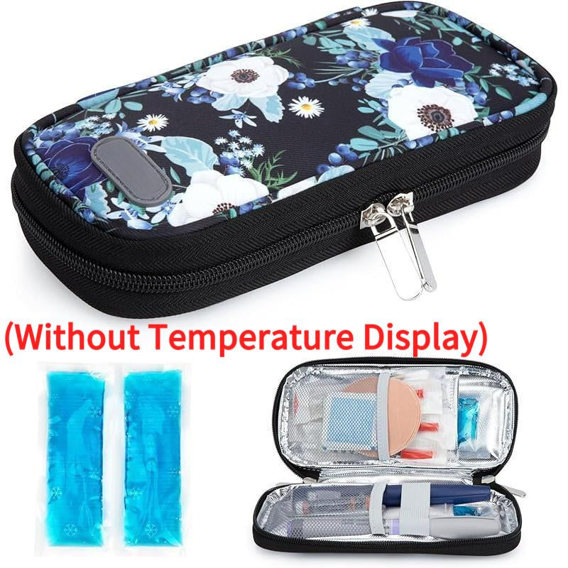 Insulin Cooler Travel Case with Temperature Display, Refrigerated Cooler Travel Case Diabetic Travel Case