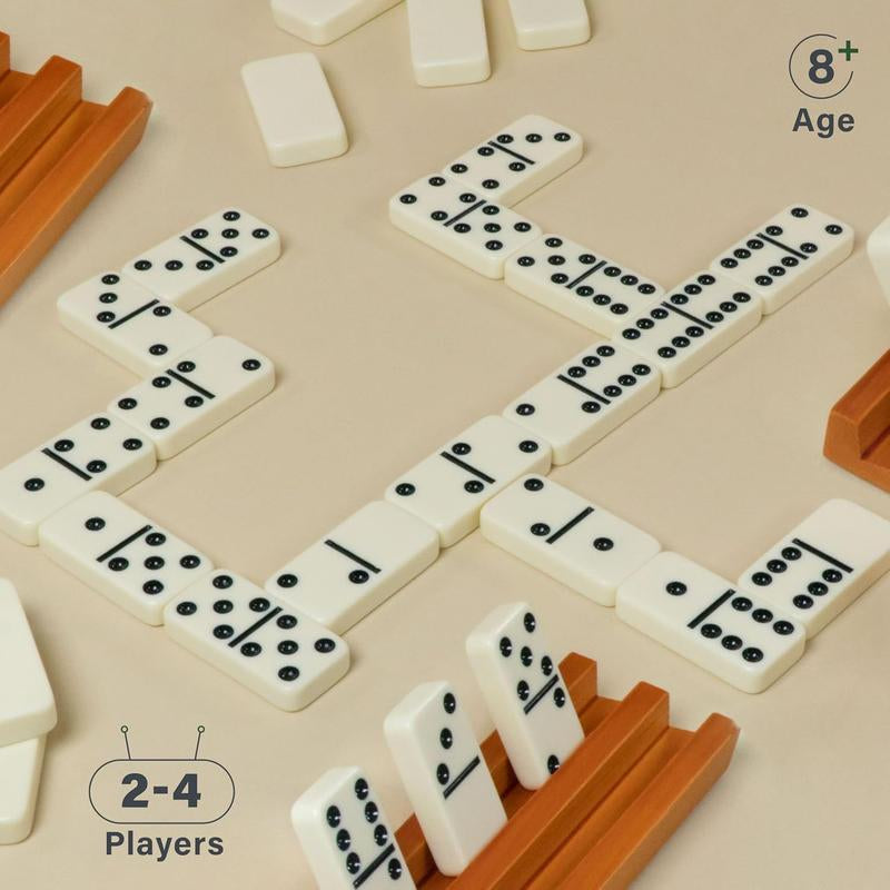 Double Six Domino Sets with 4 Domino Holders