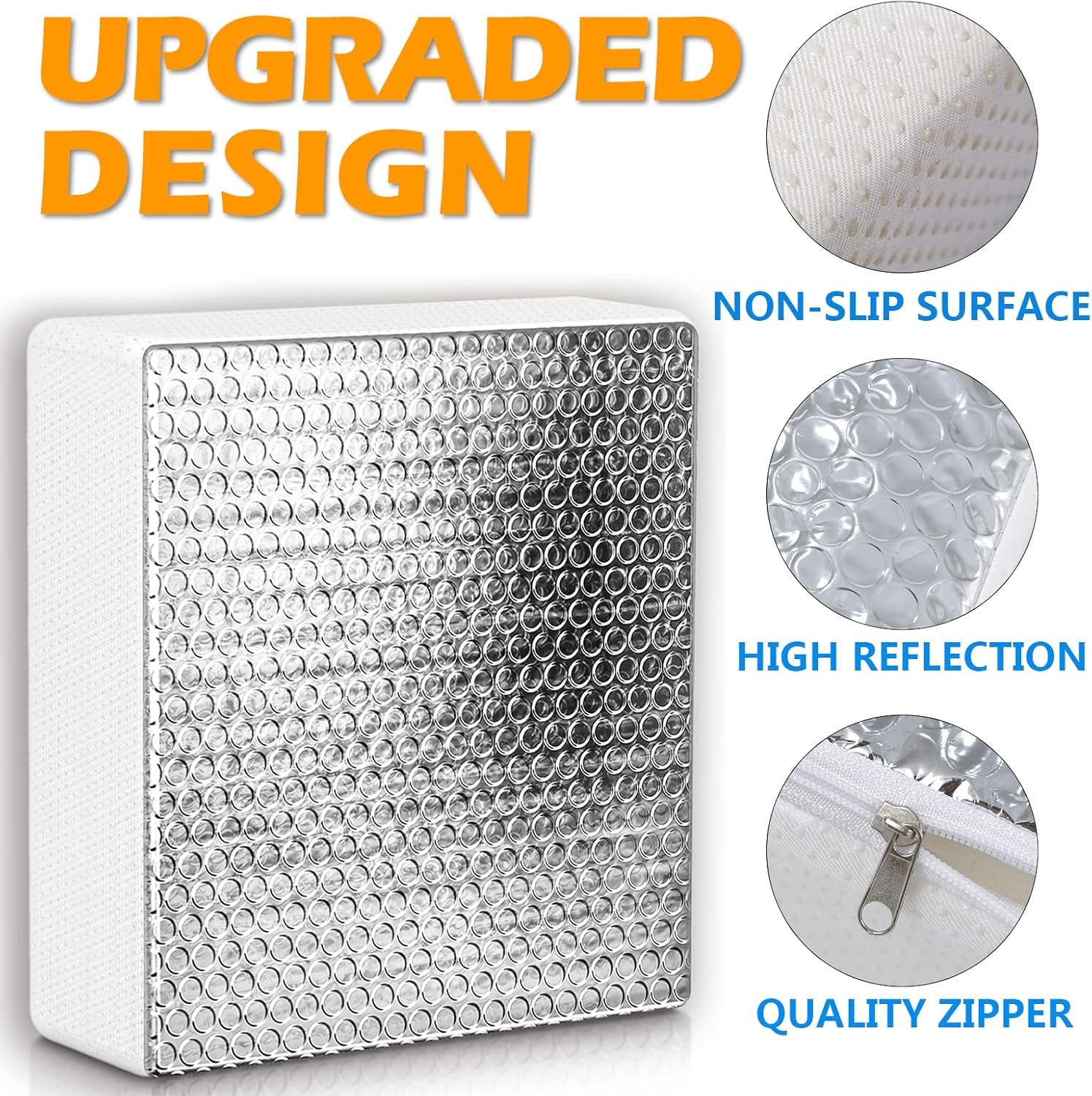 RV Vent Insulator 14″X14″X3″, 2 Piece Universal RV Skylight Cover with Reflective Surface