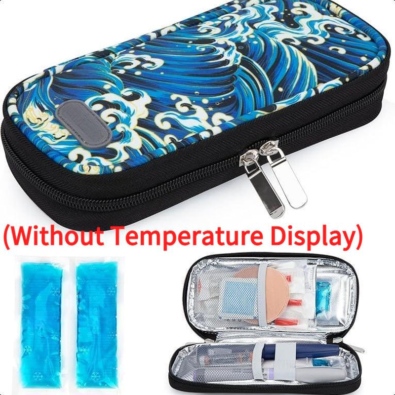 Insulin Cooler Travel Case with Temperature Display, Refrigerated Cooler Travel Case Diabetic Travel Case