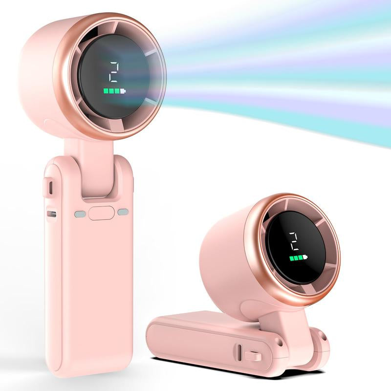 Portable Handheld Turbo Fan, 5 Gearwind, up to 10 Working Hours, Air Turbo Tech Cooling Fan for Travel, Working
