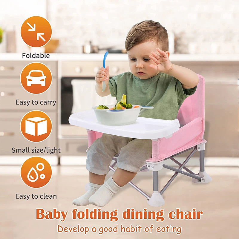 Baby Foldable Portable Dining Chair with Comfortable Feeding Seat