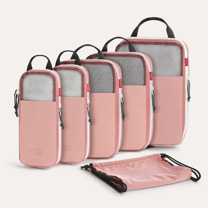 BAGSMART Blast 6PCS Compression Travel Packing Cubes, Organizer Set for Suitcases