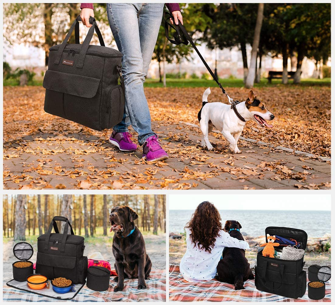 Dog Travel Bag Kit for a Weekend Away Set Includes accessories