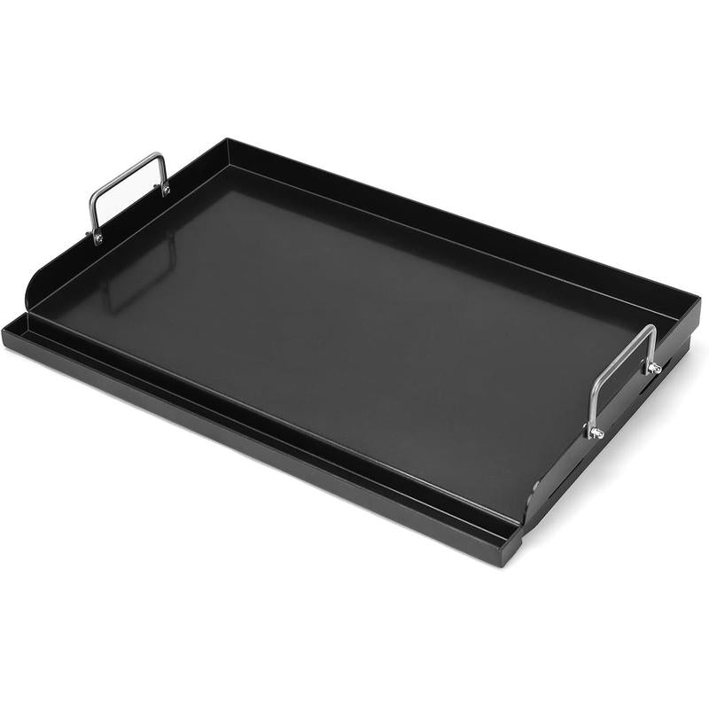 25" X 16" Griddle Plate for Gas Grill - Nonstick Coating Cooking Griddle for Gas Stove/Charcoal/Electric Top Plate with Groove and Removable Handles