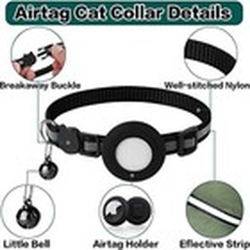 Airtag Cat Collar Breakaway, Reflective for Apple Air Tag