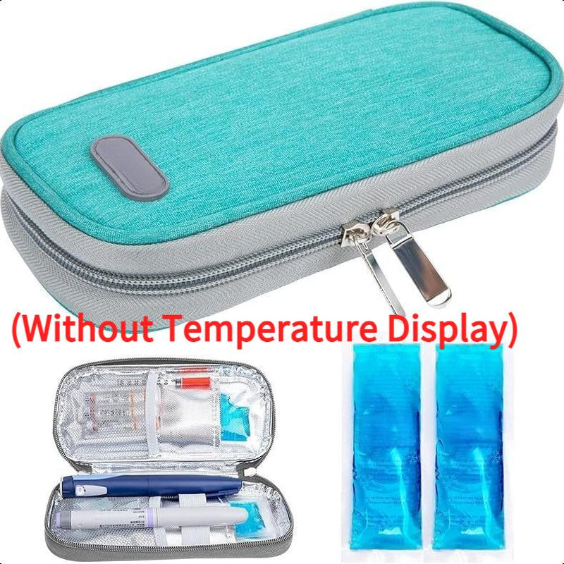 Insulin Cooler Travel Case with Temperature Display, Refrigerated Cooler Travel Case Diabetic Travel Case