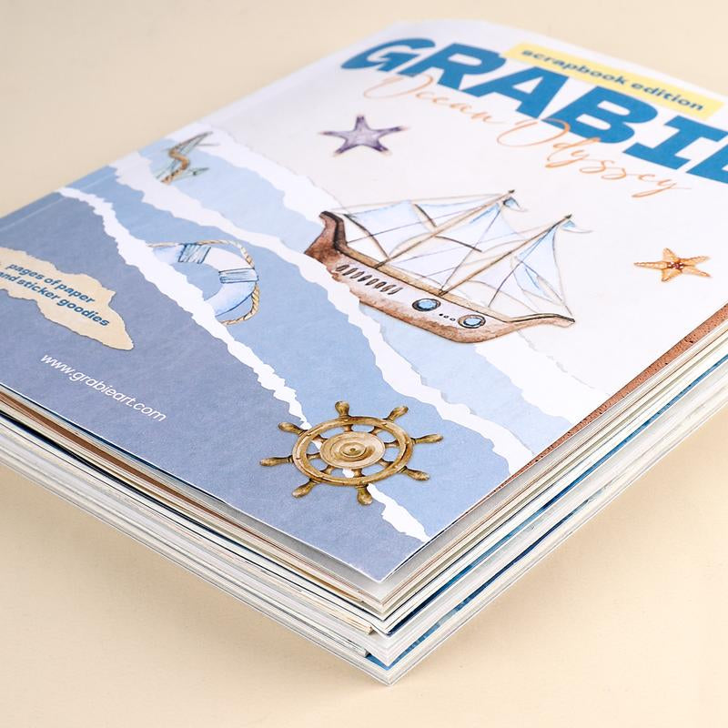 Grabie 200 Pages Ocean Odyssey Collage Activity Book
