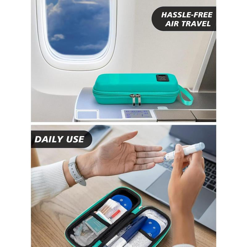 Insulin Cooler Travel Case with Temperature Display, Refrigerated Cooler Travel Case Diabetic Travel Case