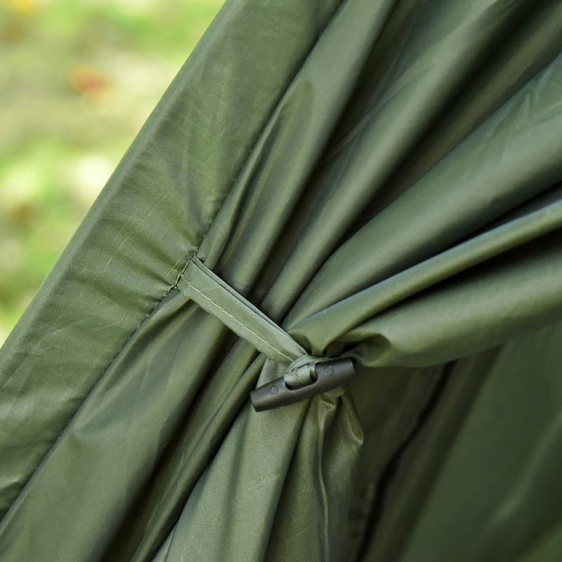 Outsunny Foldable Camping Cot with Tent, Bedspread, Thick Air Mattress, Elevated Camping Bed for Outdoor Hiking, Picnic, Travel