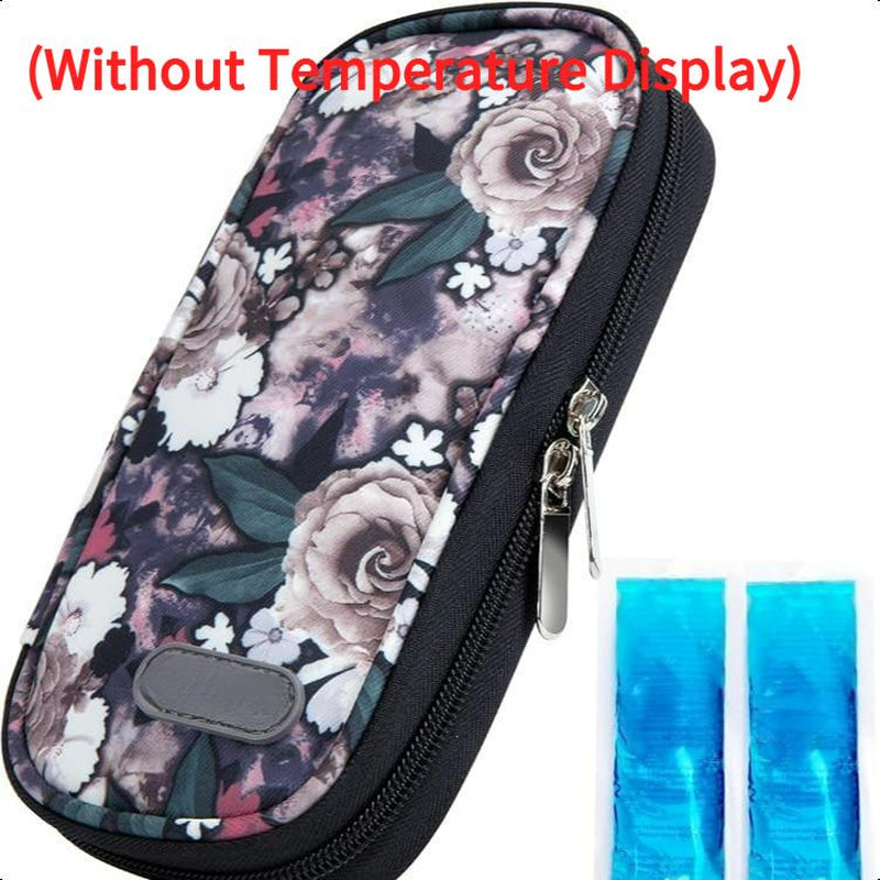 Insulin Cooler Travel Case with Temperature Display, Refrigerated Cooler Travel Case Diabetic Travel Case