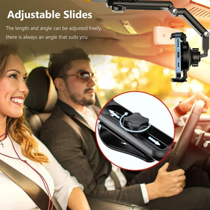 New 1080 Multi Function Sun Visor Universal 360 Degree Rotating Phone Holder Suitable for Any Scene Car Holder , Rotatable and Retractable