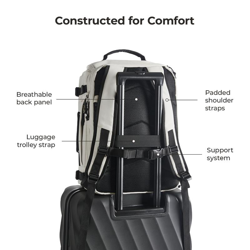 Mesh Carry on Travel Backpack, 15.6" Laptop, Quick Access, Fits 40Oz Water Bottle, Ideal for Airplane Travel