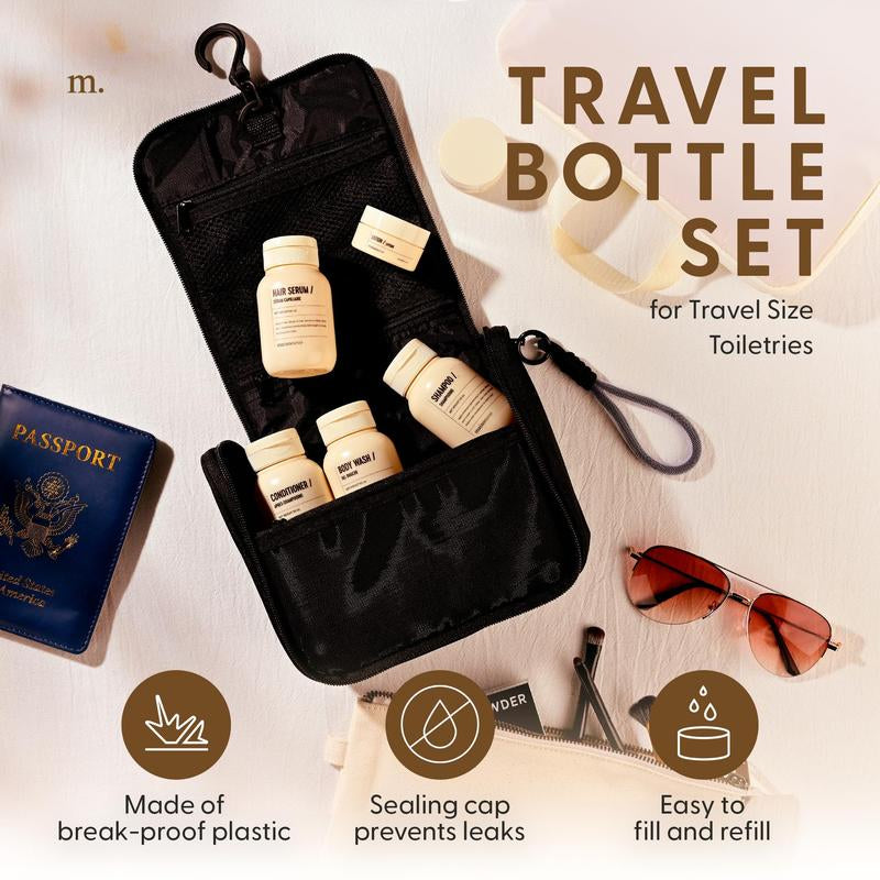 MAISONOVO Travel Bottles for Leak Proof Toiletries, TSA Approved
