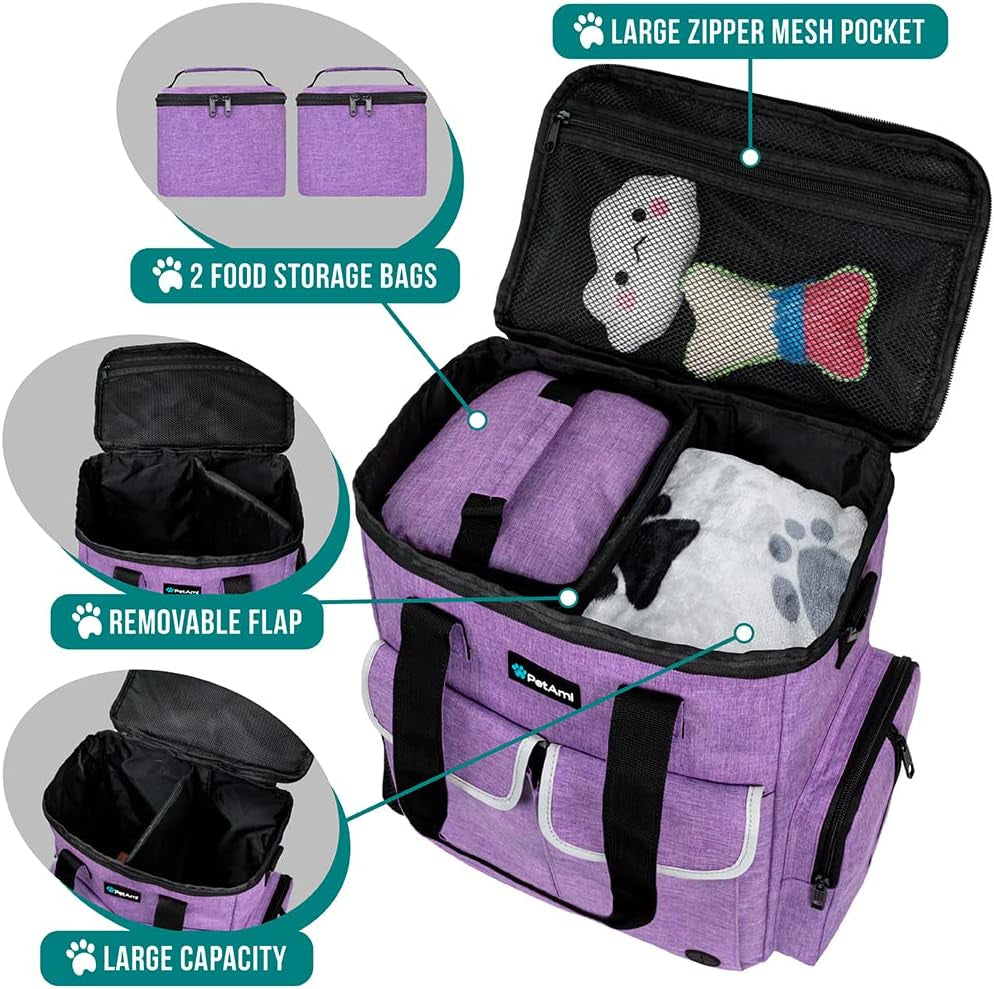 Dog Travel Bag Pet Supplies Accessories Organizer for Traveling