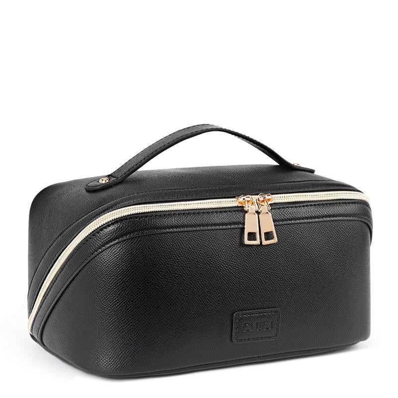CLUCI Make up Bag Travel Cosmetic Bag Makeup Bag, Large Capacity PU Leather Waterproof Toiletry Bag