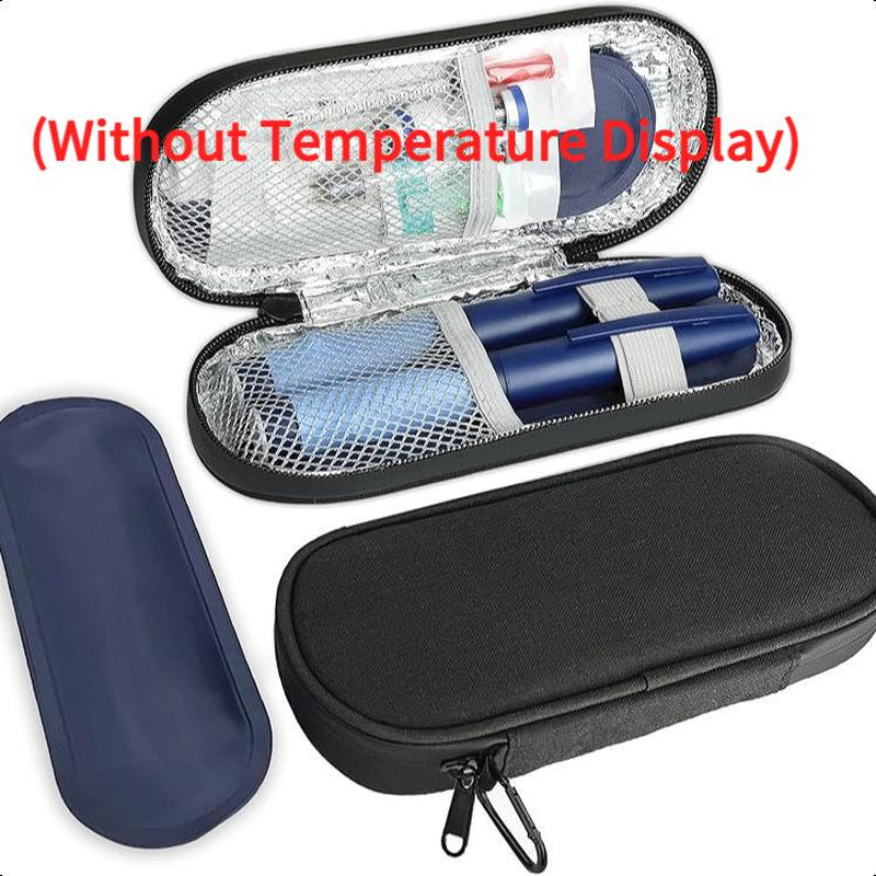 Insulin Cooler Travel Case with Temperature Display, Refrigerated Cooler Travel Case Diabetic Travel Case