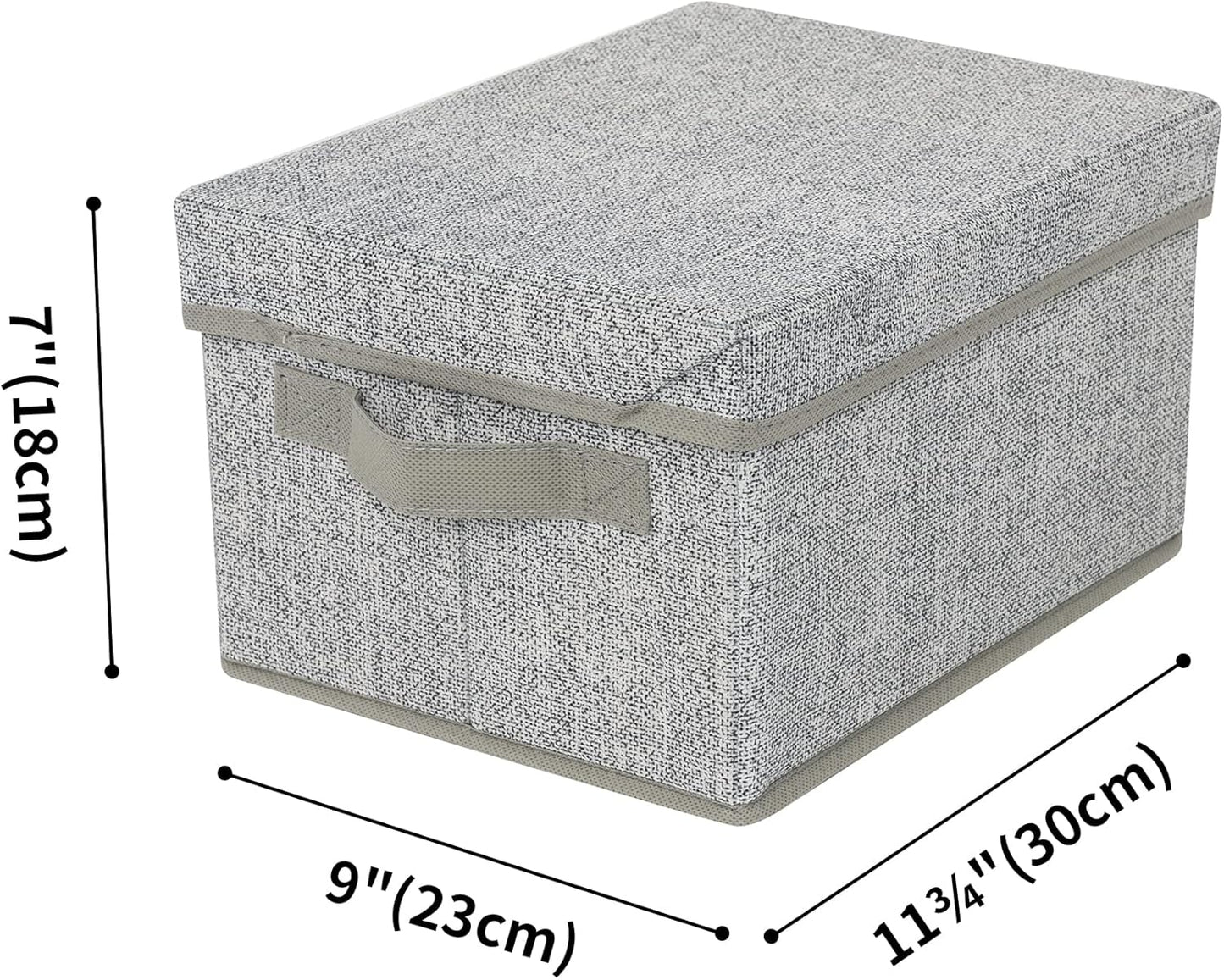 Closet Storage Bins, Fabric Boxes with Lids 3-Pack