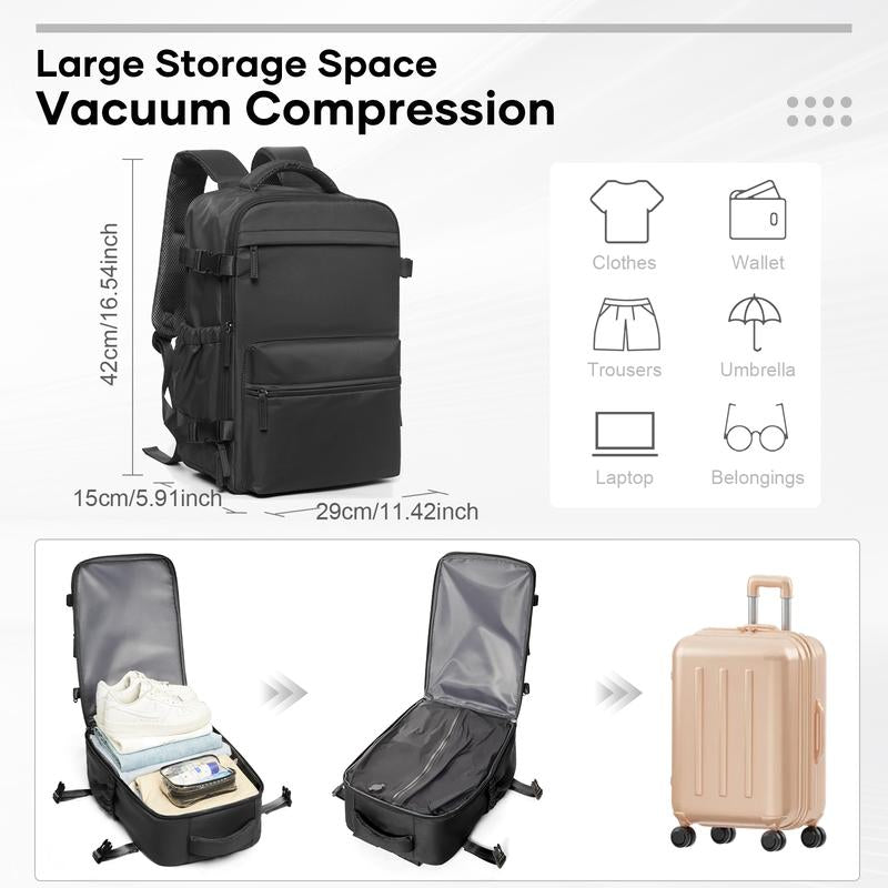 Kibachev Vacuum Travel Backpack,Carry on Backpack,Personal Item, Stylish Daypacks