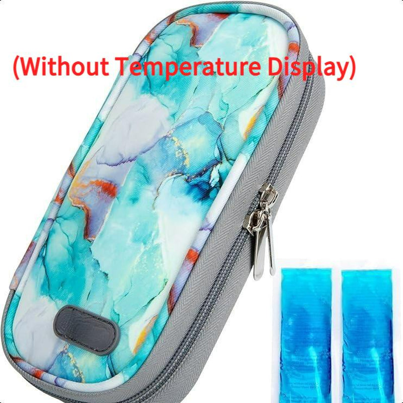 Insulin Cooler Travel Case with Temperature Display, Refrigerated Cooler Travel Case Diabetic Travel Case