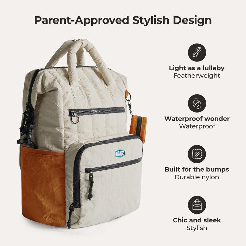 BAGSMART Walker 25L Featherlight Travel Diaper Backpack