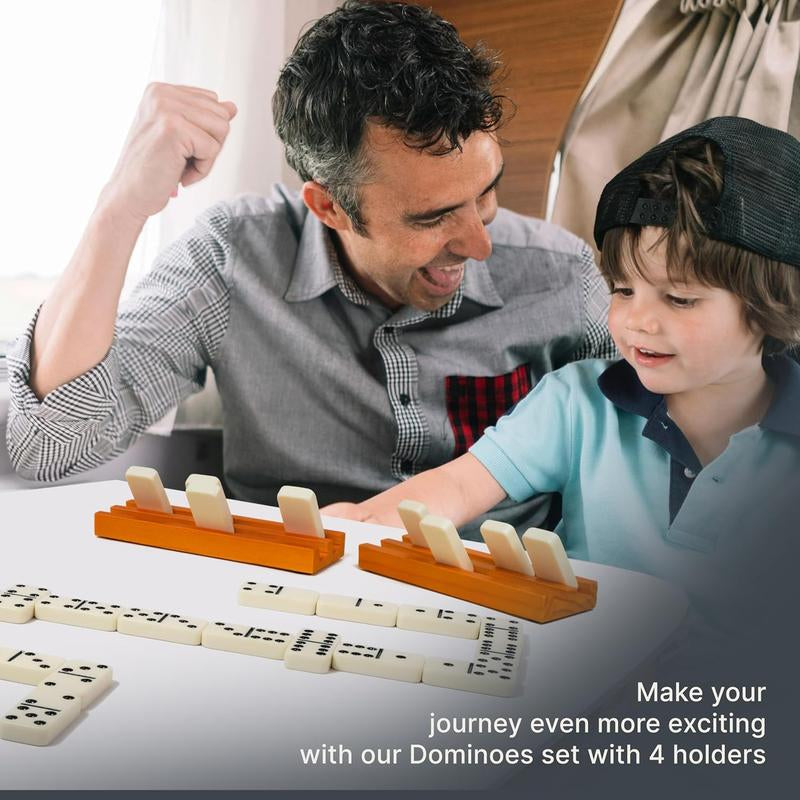 Double Six Domino Sets with 4 Domino Holders