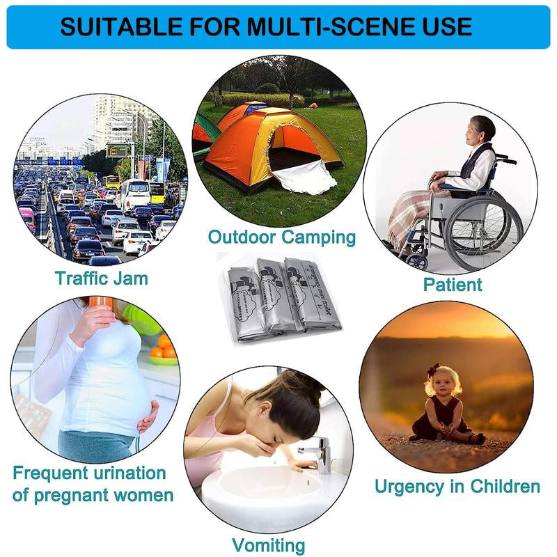 Disposable Emergency Urinal Bag, Portable Camping Pee Bag, Traffic Jam Emergency Urine Bag, Travel Emergency Mini Bag, Car Accessories, Travel Accessories, Essential Summer Essentials, Travel