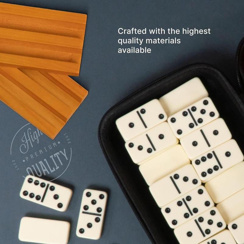 Double Six Domino Sets with 4 Domino Holders
