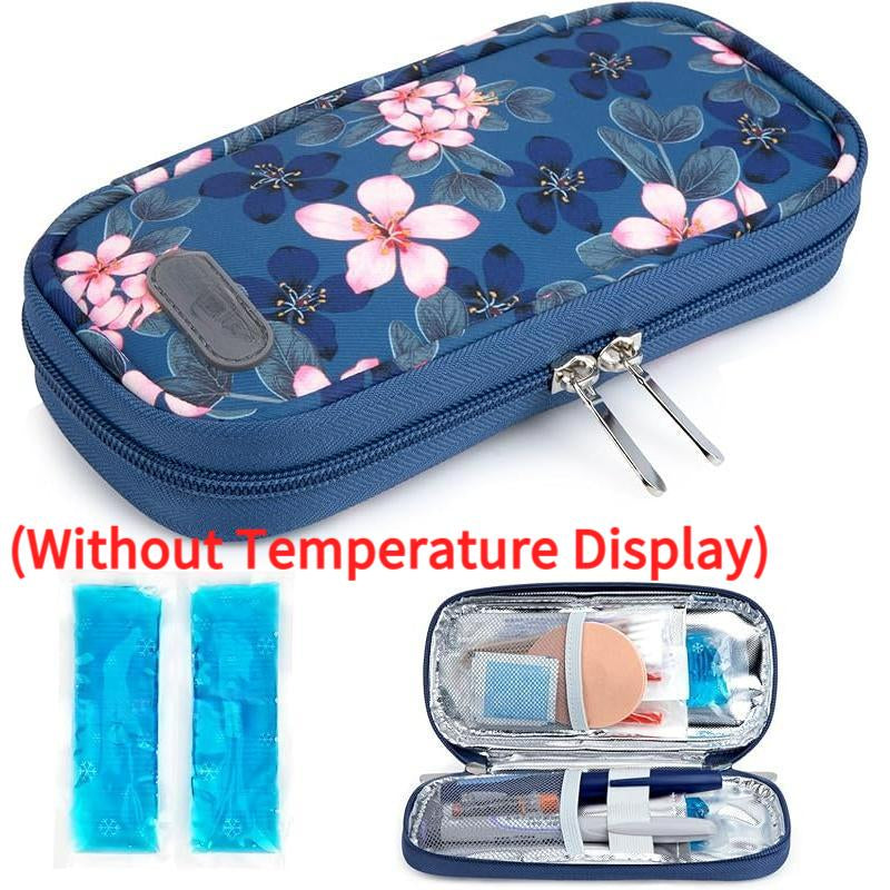 Insulin Cooler Travel Case with Temperature Display, Refrigerated Cooler Travel Case Diabetic Travel Case
