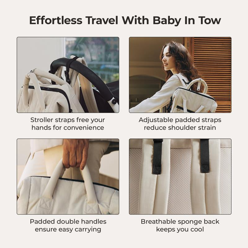 BAGSMART Walker 25L Featherlight Travel Diaper Backpack