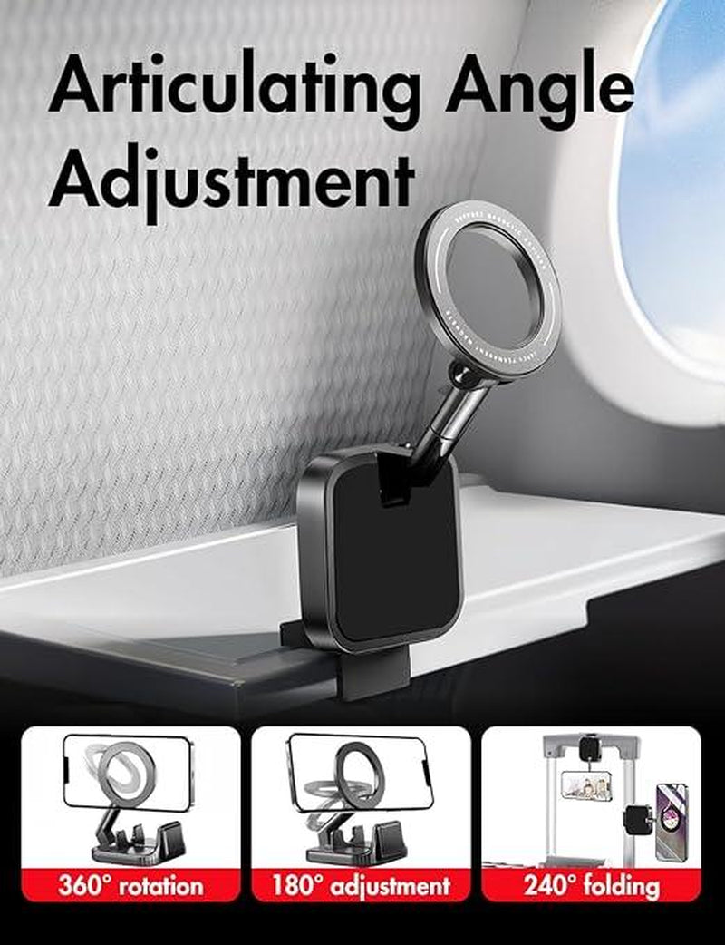 Travel Depot Magnetic Phone Holder Handsfree, Airport or Plane Magnetic Phone Mount for Travel, Home Office