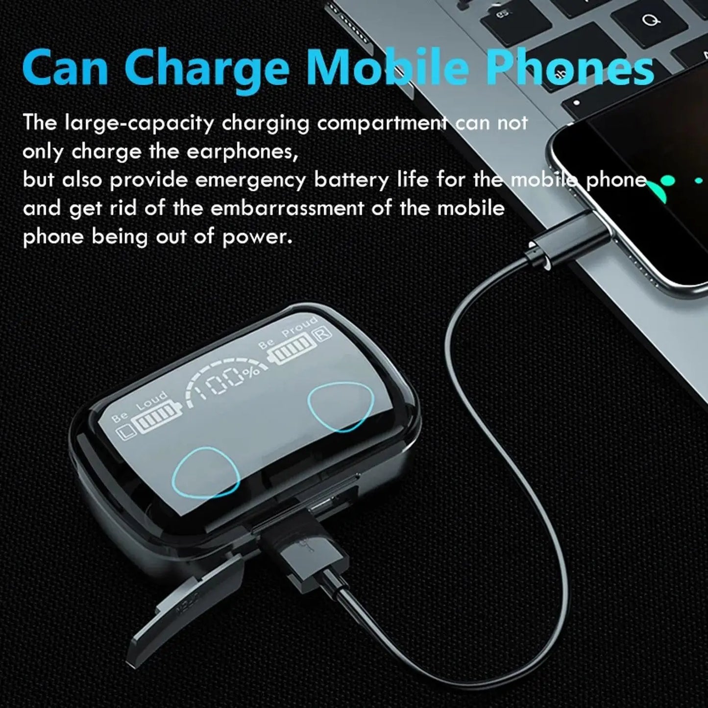 TWS M10 Wireless Bluetooth Headphones LED Display 3500Mah Charging Box 9D Stereo InEar Sports Waterproof Bluetooth 5.1 Headset
