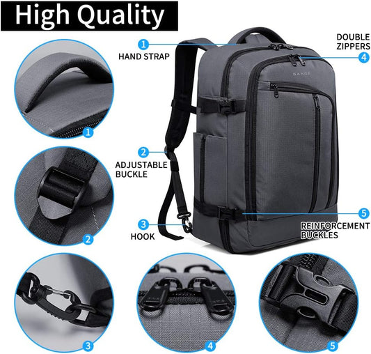 Mens Business Backpack, Fits for 17.3 Inch Notebook, Convertible Weekend Backpack Briefcase