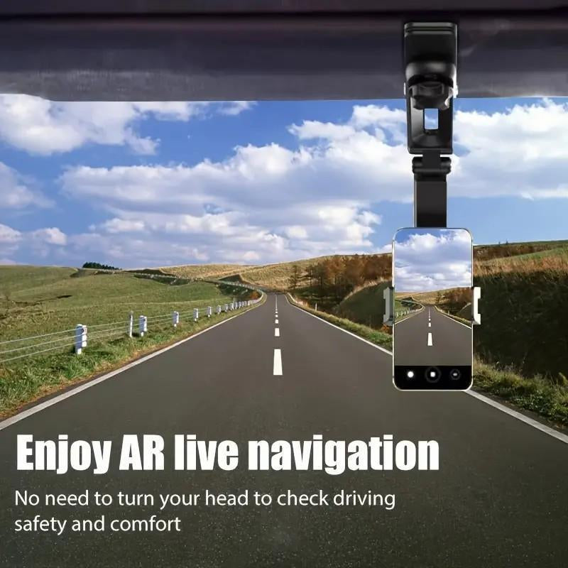 New 1080 Multi Function Sun Visor Universal 360 Degree Rotating Phone Holder Suitable for Any Scene Car Holder , Rotatable and Retractable