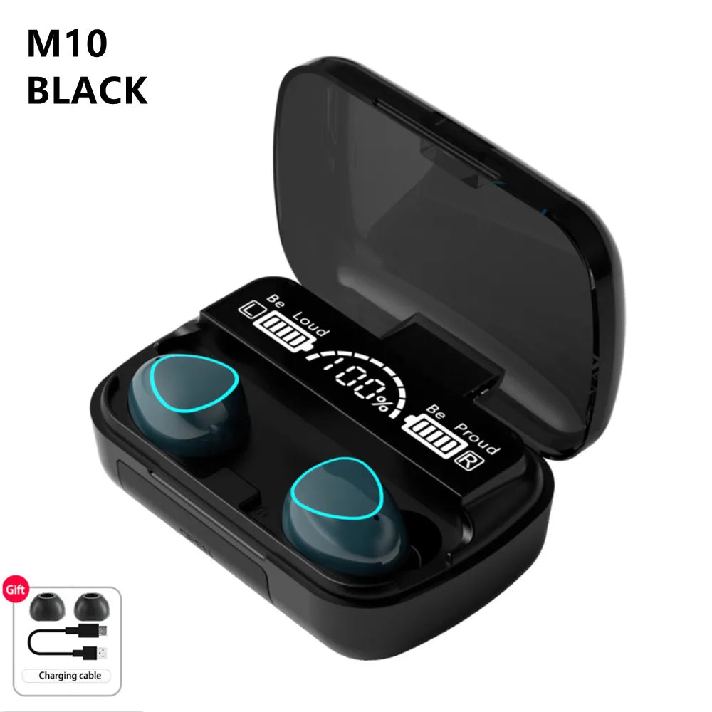 TWS M10 Wireless Bluetooth Headphones LED Display 3500Mah Charging Box 9D Stereo InEar Sports Waterproof Bluetooth 5.1 Headset