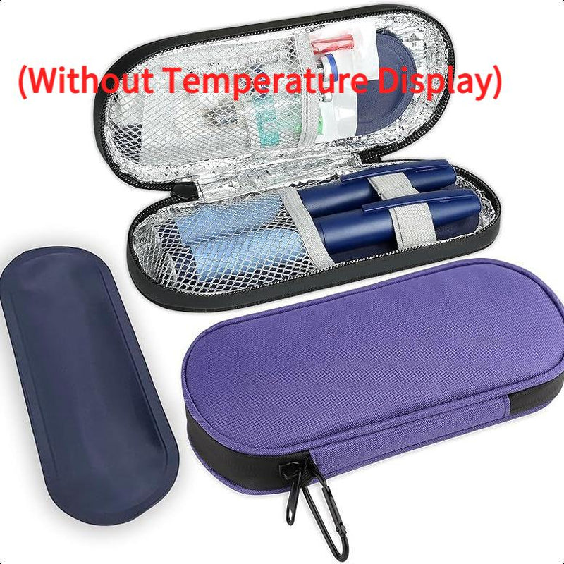 Insulin Cooler Travel Case with Temperature Display, Refrigerated Cooler Travel Case Diabetic Travel Case
