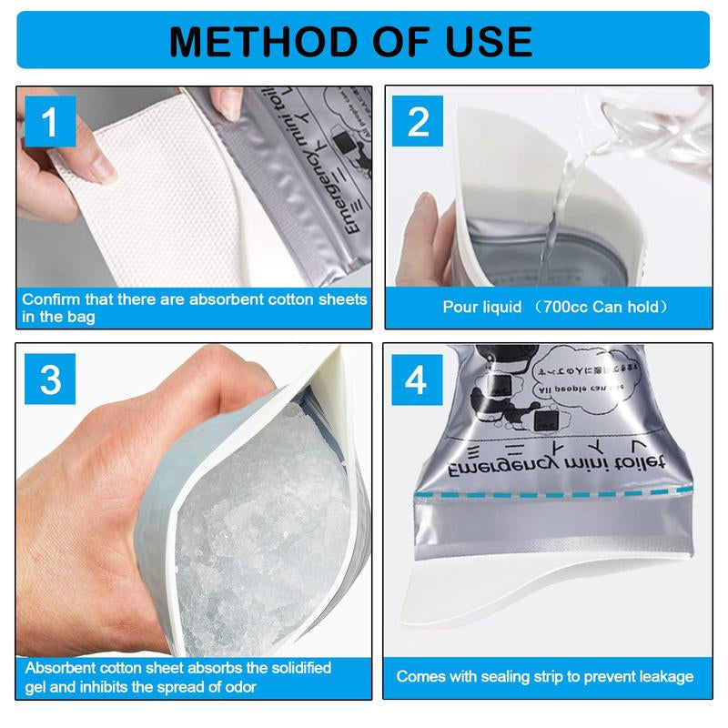 Disposable Emergency Urinal Bag, Portable Camping Pee Bag, Traffic Jam Emergency Urine Bag, Travel Emergency Mini Bag, Car Accessories, Travel Accessories, Essential Summer Essentials, Travel