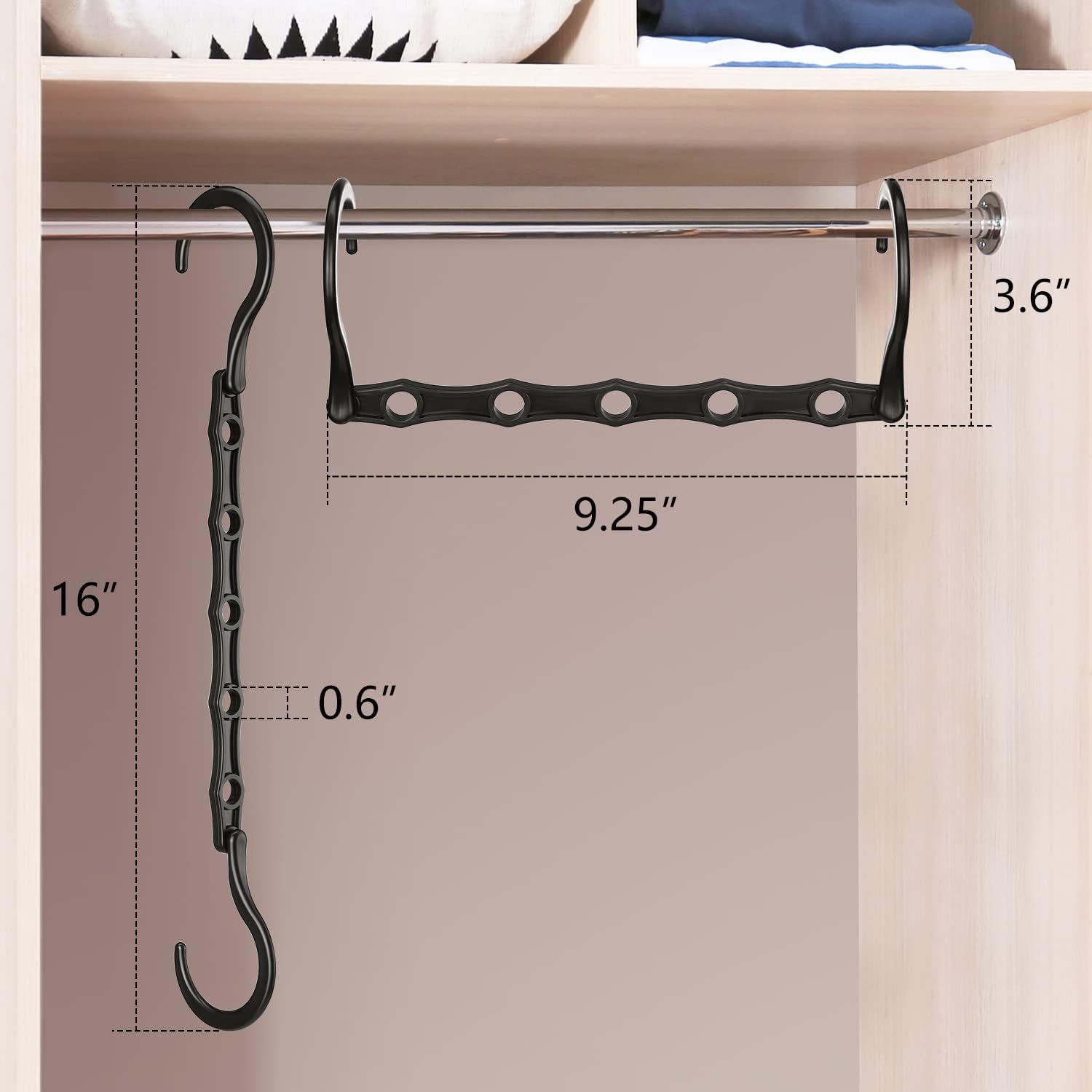 Closet Organizers and Storage 20 Pack Hanger Organizer Magic Hangers Space Saving Hanging Plastic for Heavy Clothes, Dorm Room Bedroom Home RV Car Camper Organization Essentials