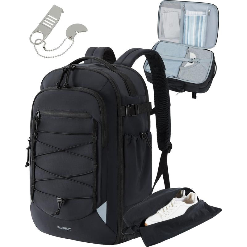 Travel Backpack, 17.3 Inch Carry On Backpack, Shoe Bag,Waterproof,Airline Certified