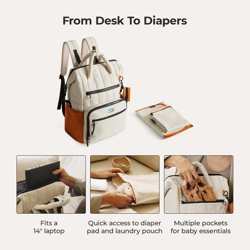 BAGSMART Walker 25L Featherlight Travel Diaper Backpack