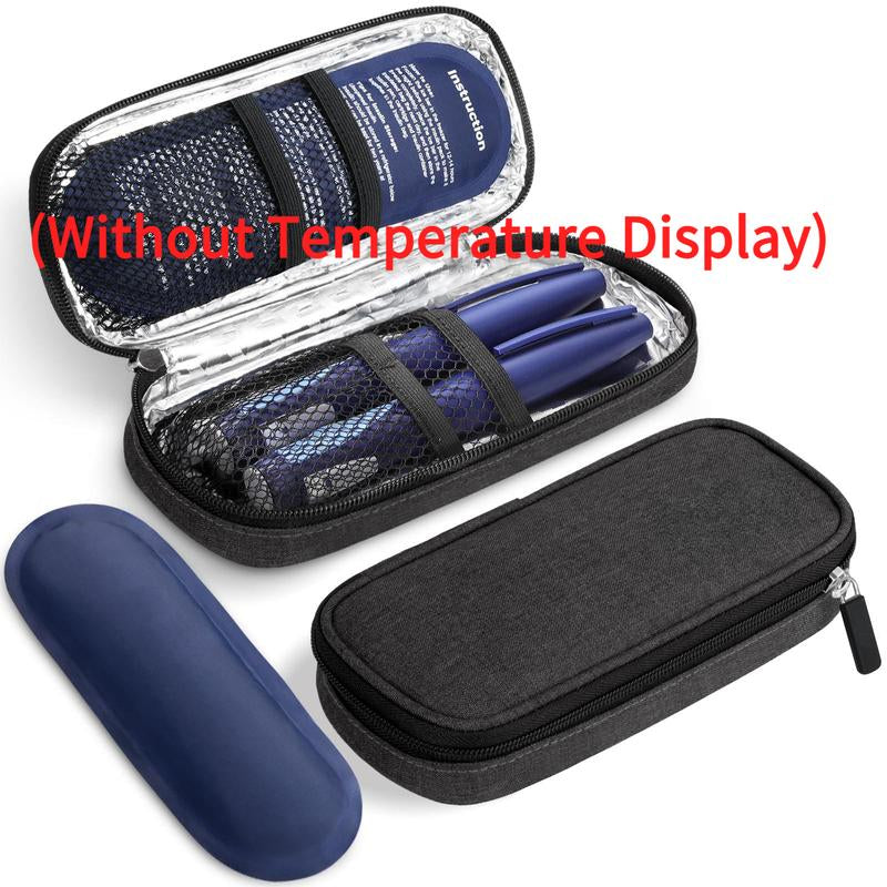 Insulin Cooler Travel Case with Temperature Display, Refrigerated Cooler Travel Case Diabetic Travel Case