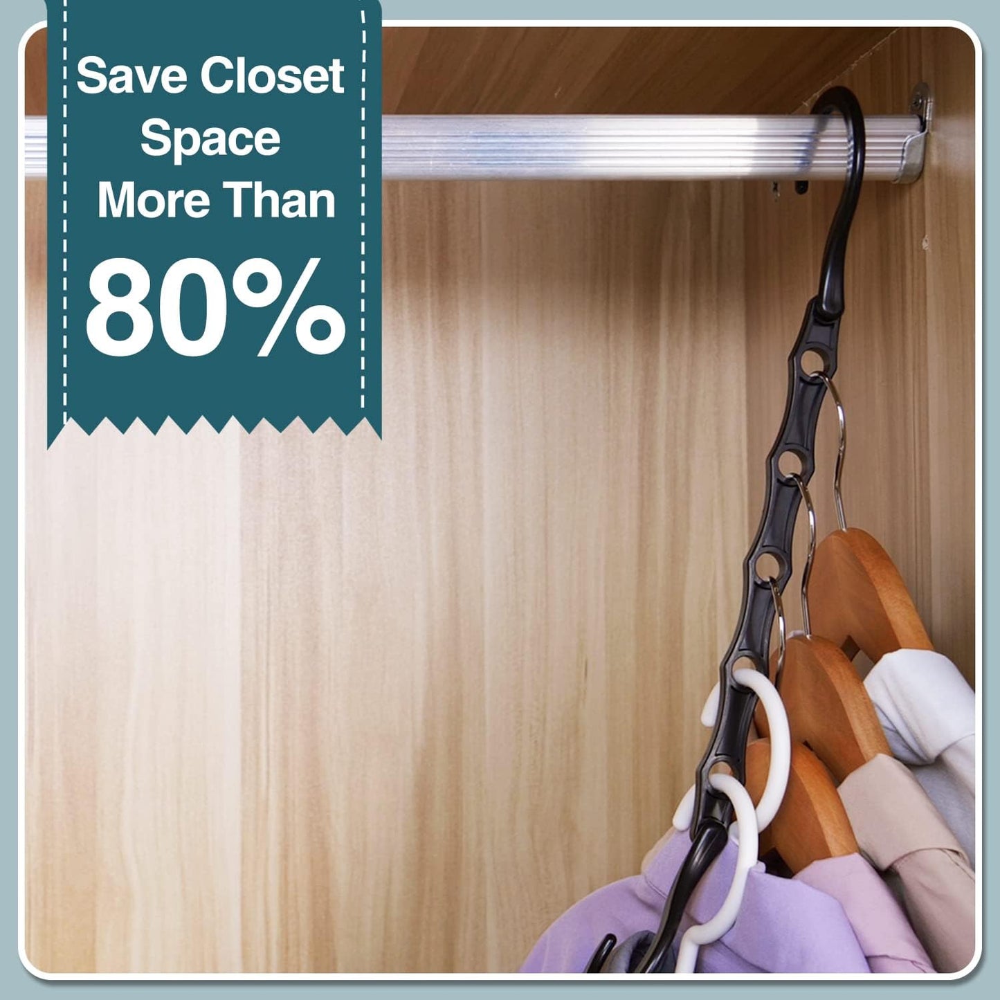 Closet Organizers and Storage 20 Pack Hanger Organizer Magic Hangers Space Saving Hanging Plastic for Heavy Clothes, Dorm Room Bedroom Home RV Car Camper Organization Essentials