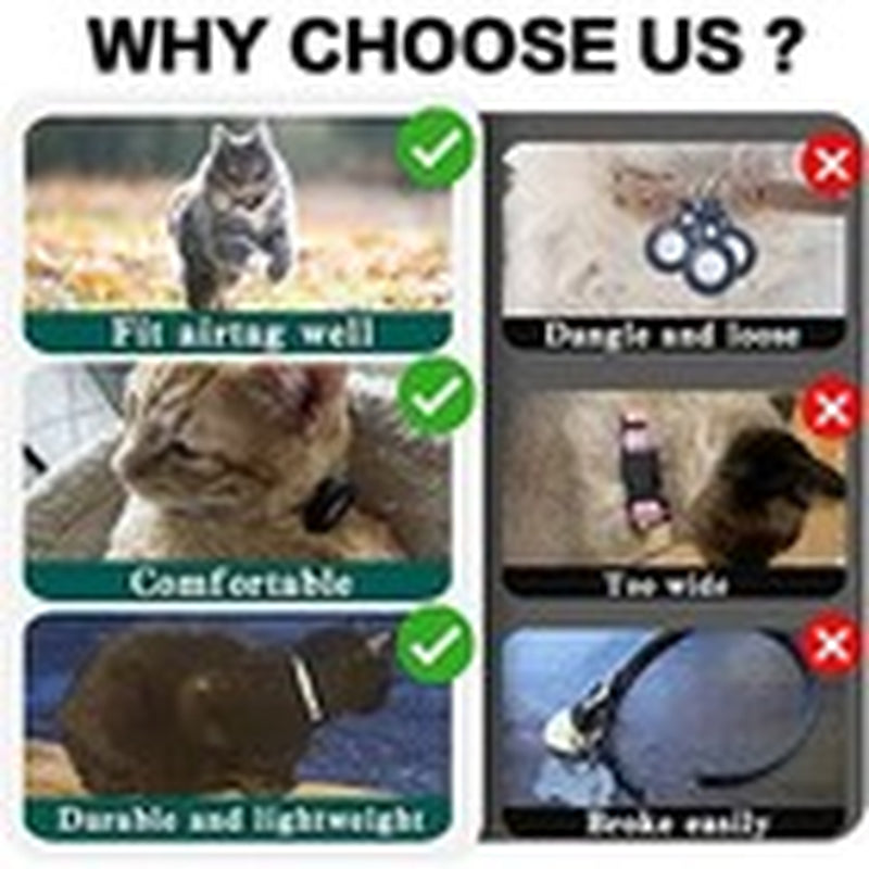 Airtag Cat Collar Breakaway, Reflective for Apple Air Tag