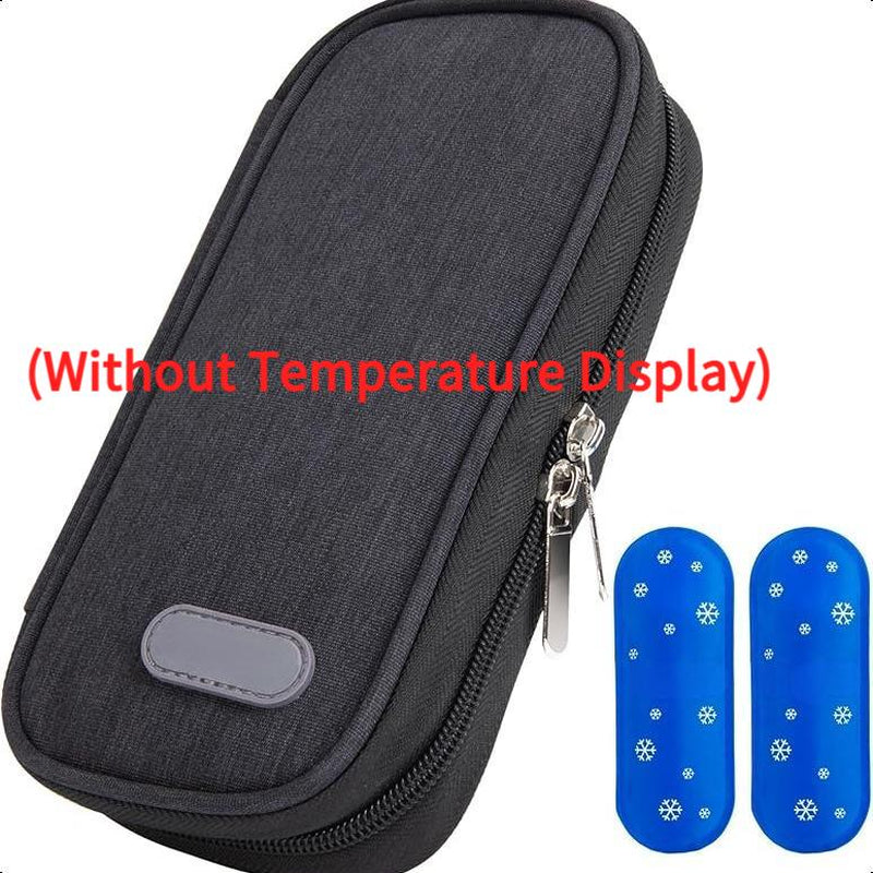 Insulin Cooler Travel Case with Temperature Display, Refrigerated Cooler Travel Case Diabetic Travel Case