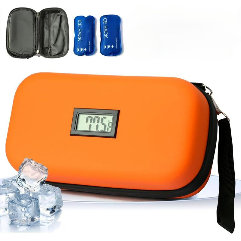Insulin Cooler Travel Case with Temperature Display, Refrigerated Cooler Travel Case Diabetic Travel Case