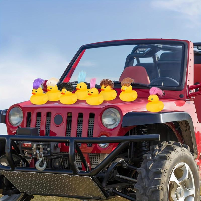 30Pcs Wig Rubber Duck Bath Toys Cute and Funny , Toys for Shower ,Birthday ,Summer Pool, Holiday, Cruise Ducks , Party Ducks