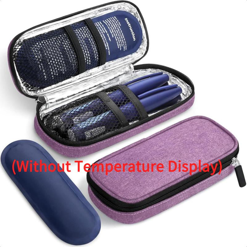 Insulin Cooler Travel Case with Temperature Display, Refrigerated Cooler Travel Case Diabetic Travel Case