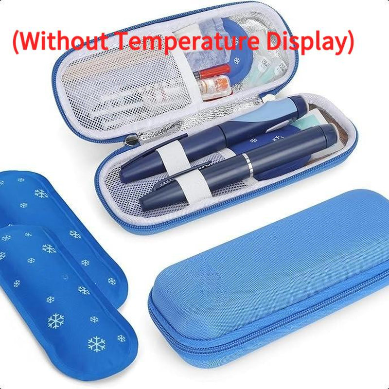 Insulin Cooler Travel Case with Temperature Display, Refrigerated Cooler Travel Case Diabetic Travel Case